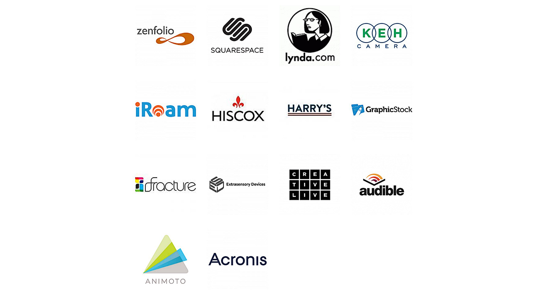 TFTTF sponsors: zenfolio, squarespace, lynda.com, KEH Camera, iRoam, Hiscox, Harry's, GraphicStock, fracture, Extrasensory Devices, Creative Live, audible, Animoto, Acronis